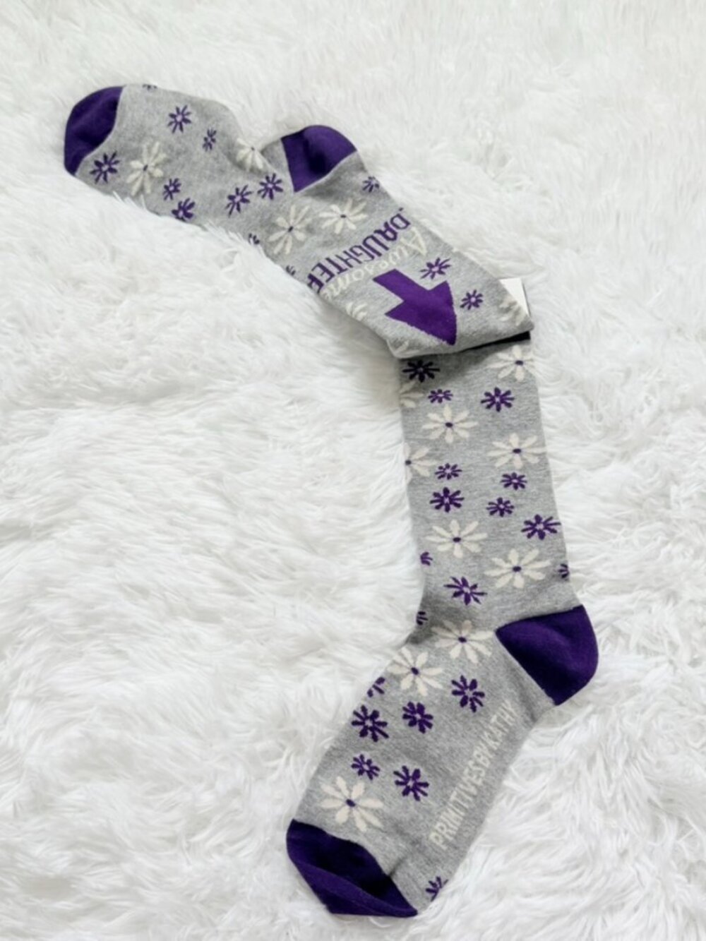 NWT Novelty Daughter Gift Socks Purple Floral Women’s One Size - Picture 2 of 6
